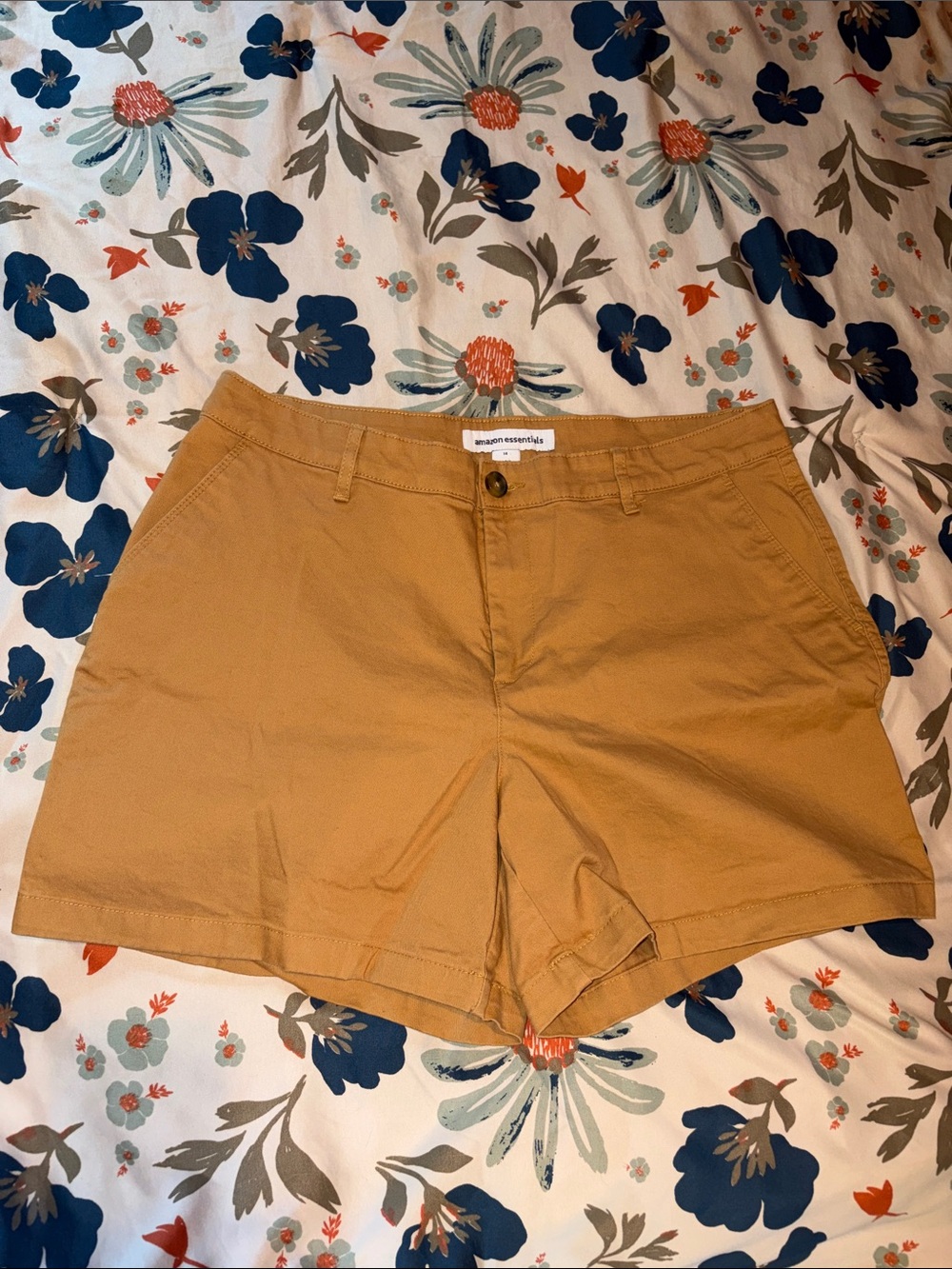 Women’s Dark Mustard Khaki Shorts